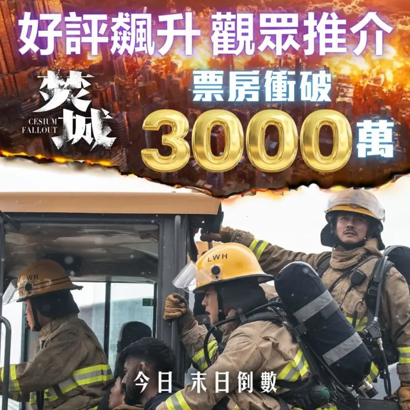 电影《焚城》港澳票房突破3000万港币