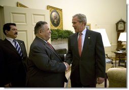 President Bush Meets with Iraq President Talabani