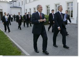 President Bush Meets with Prime Minister Blair of the United