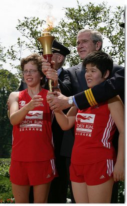 President and Mrs. Bush Attend Special Olympics Global Law E