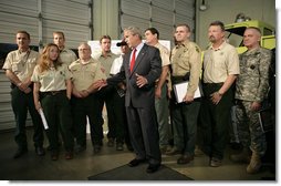 President Bush Briefed on Georgia and Florida Wildfires