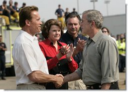 President Bush Tours Fire Damaged Southern California