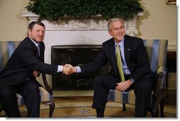 President Bush Meets with His Majesty King Abdullah of Jordan