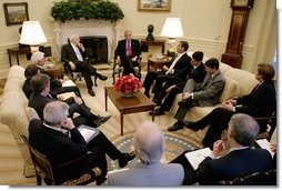 President Bush Meets with Republican Members of the House of