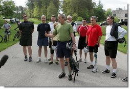 President Bush Discusses Physical Fitness Month, Encourages