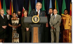 President Bush Discusses World AIDS Day