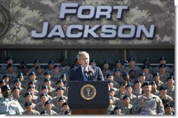 President Bush Speaks at Basic Combat Training Graduation Ceremony