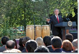 President Bush Attends Hispanic Heritage Month Celebration at White House