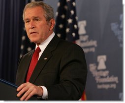 President Bush Discusses Global War on Terror